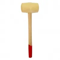 Киянка резиновая с деревянной рукояткой 900 гр, белая (2277)